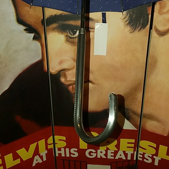 Tatyana Retro Nautical Blue Parasol Umbrella White Anchors Red Stars Hook Handle - Picture 7 of 11